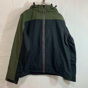 Guide Gear Mens NIB Soft-shell Hooded Jacket in Green/Black Size Large